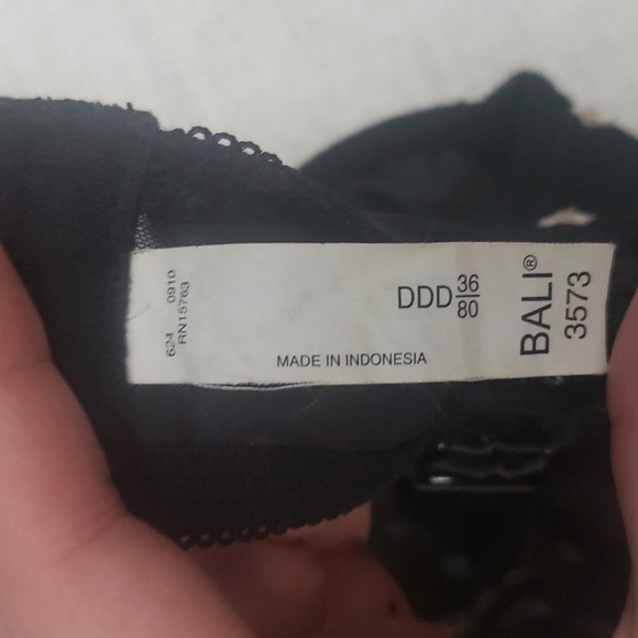 Bali Black Bra 36 DDD - Picture 6 of 7